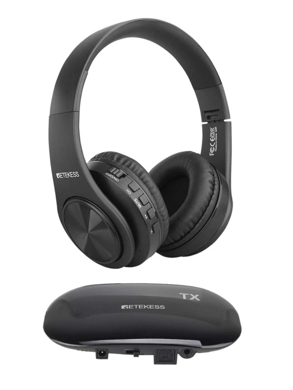 Retekess TA005 Wireless Headphones for TV Watching Stereo with Transmitter Home